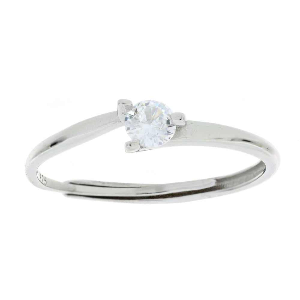 ANELLO ARGENTO SOLITARIO