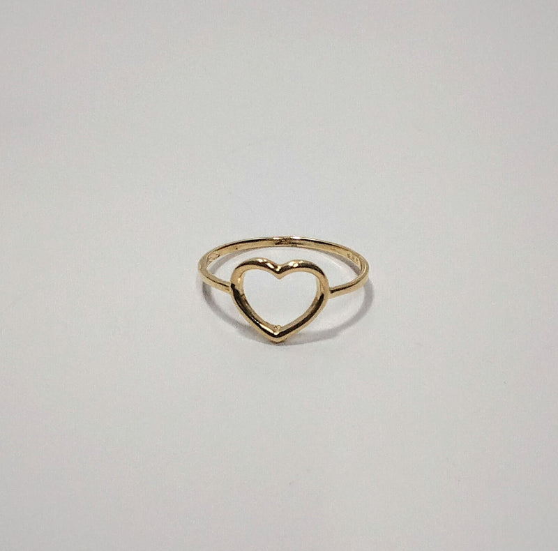 ORO ANELLO CUORE FORATO