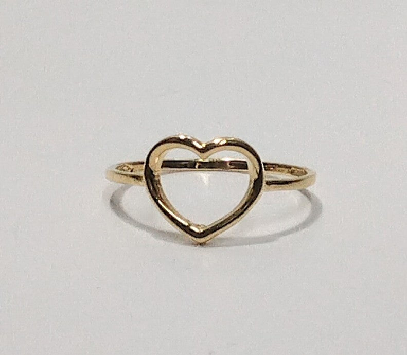 ORO ANELLO CUORE FORATO