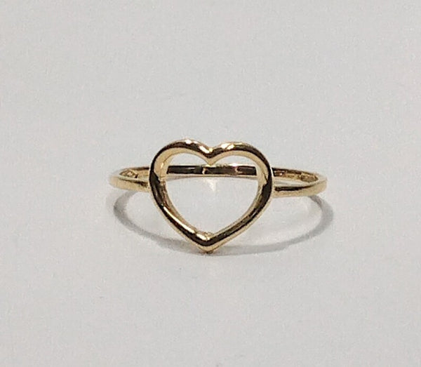 ORO ANELLO CUORE FORATO