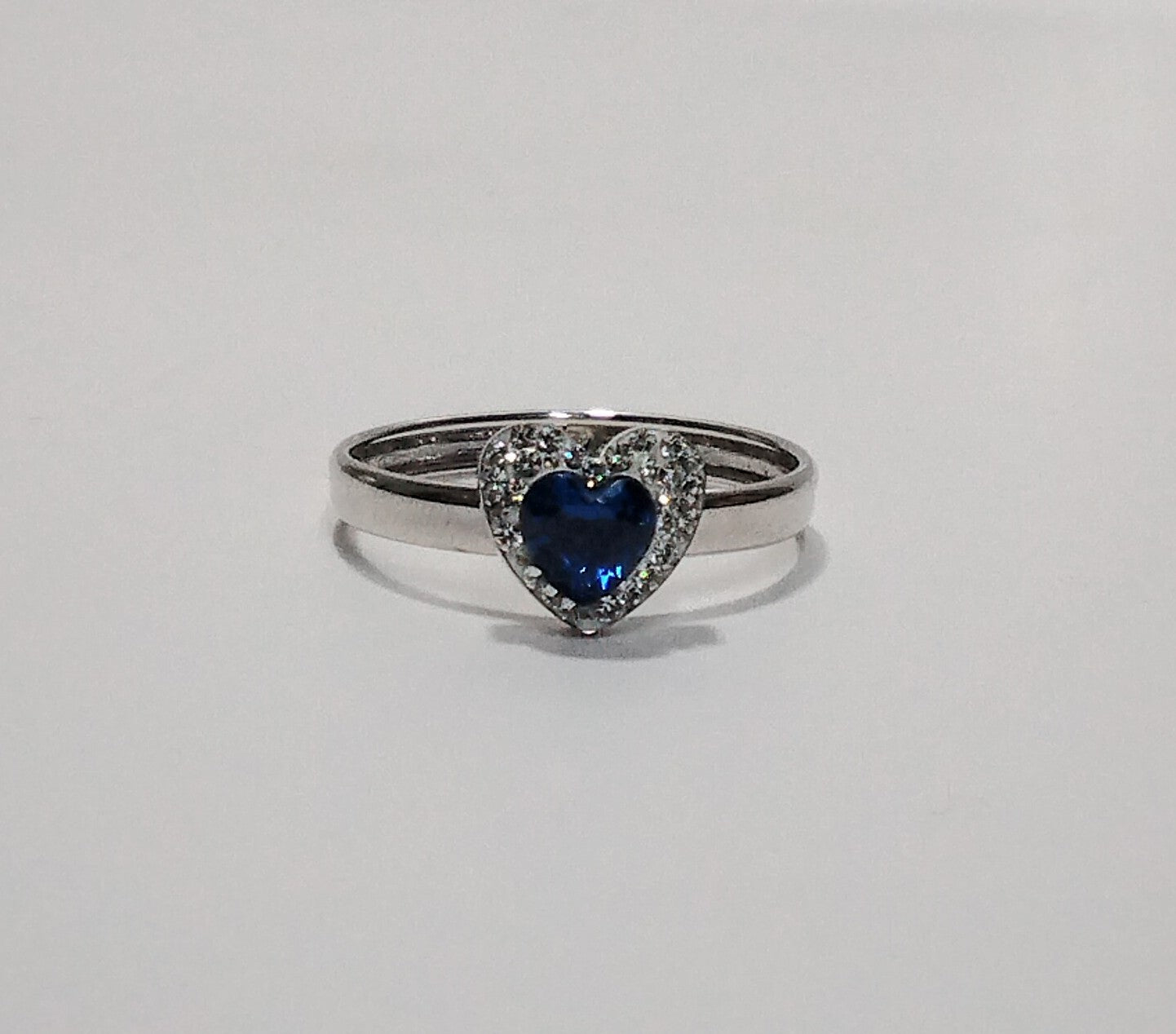 ORO ANELLO CUORE BLU