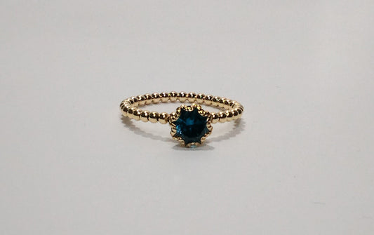 ORO ANELLO SFERA GIALLA