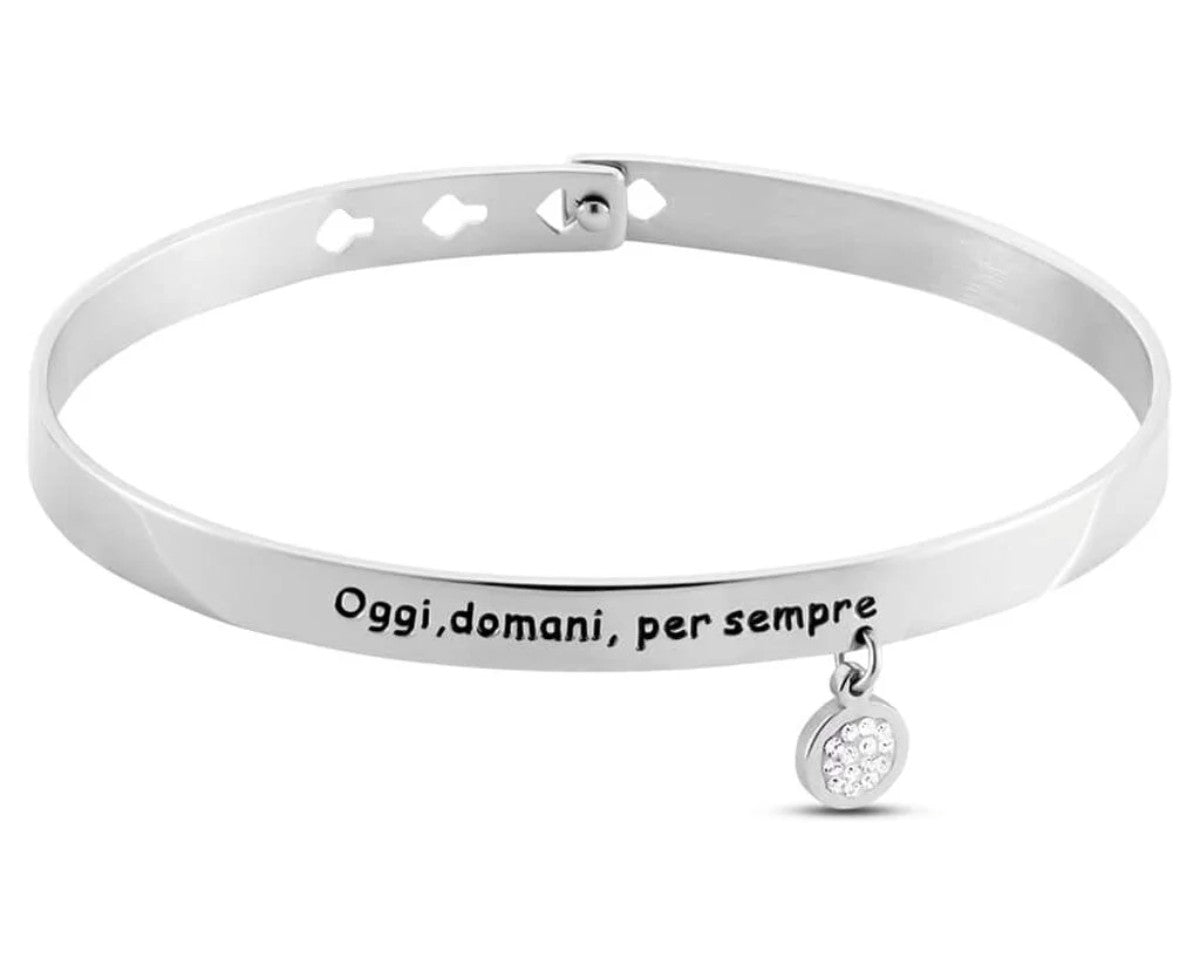STROILI Bangle Lady Message Acciaio Cristallo