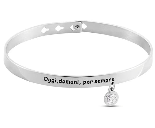 STROILI Bangle Lady Message Acciaio Cristallo