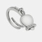 Anello in Metallo con campanella portafortuna pendente, impreziosita da cristalli