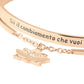 STROILI Bangle Lady Message Acciaio Rosa Cristallo