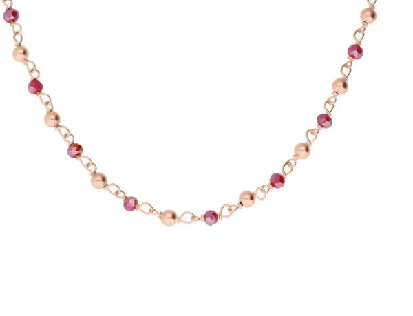 STROILI Collana Silver Soul Argento Rosa Cristallo