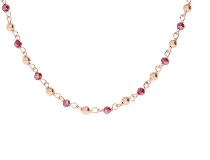 STROILI Collana Silver Soul Argento Rosa Cristallo