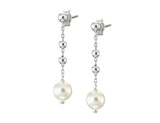 STROILI Orecchini Pendenti Silver Pearls Argento Rodiato Perla sintentica