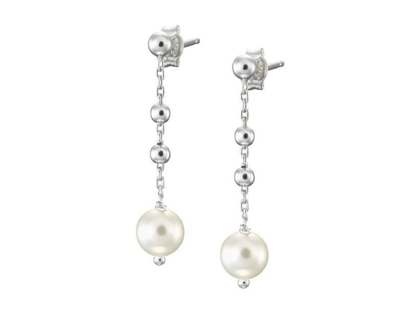 STROILI Orecchini Pendenti Silver Pearls Argento Rodiato Perla sintentica