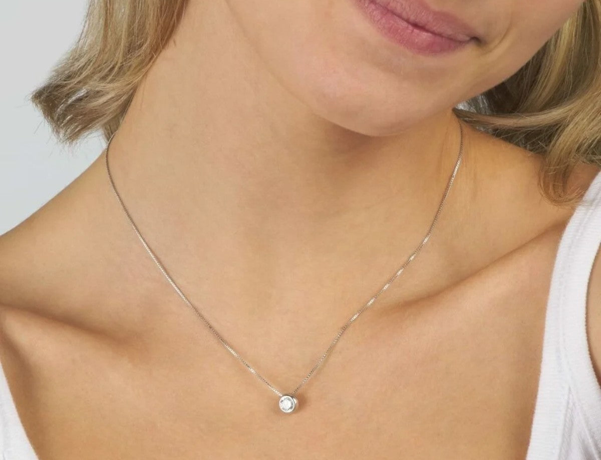 STROILI Collana Punto Luce Silver Elegance Argento Rodiato Cubic Zirconia