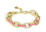 STROILI Bracciale Catena Lady Sweet Acciaio Dorato Cristallo