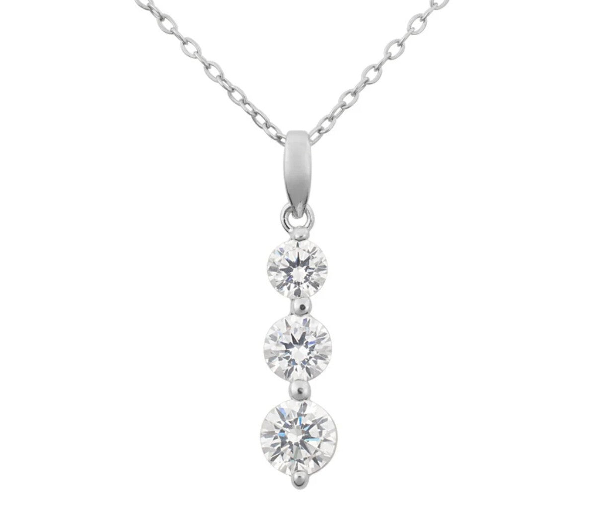 Collana Trilogy Silver Elegance Argento Rodiato Cubic Zirconia