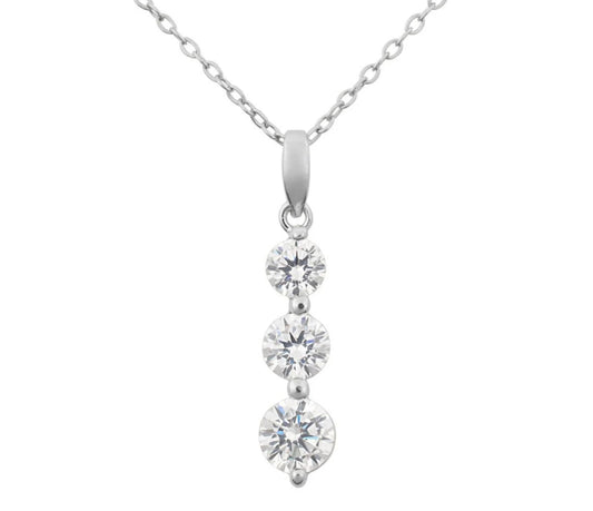 Collana Trilogy Silver Elegance Argento Rodiato Cubic Zirconia