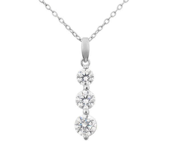 Collana Trilogy Silver Elegance Argento Rodiato Cubic Zirconia