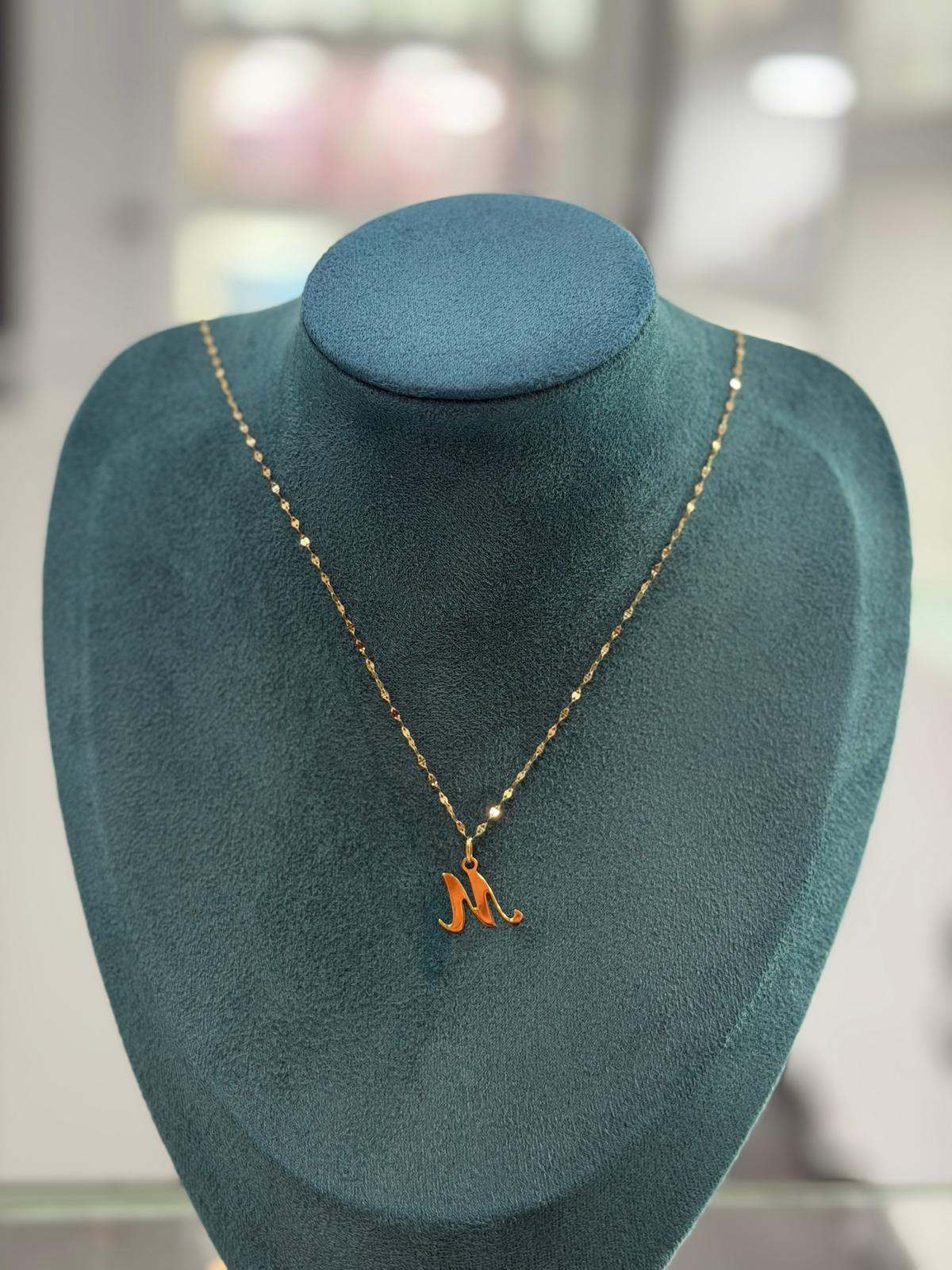 ORO COLLANA CON LETTERA