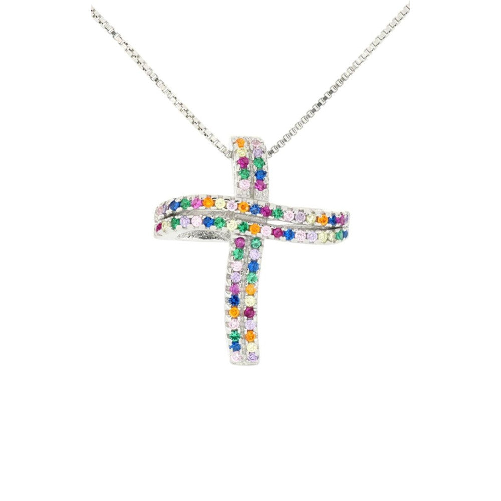 COLLANA CON PENDENTE CROCE REMBOW