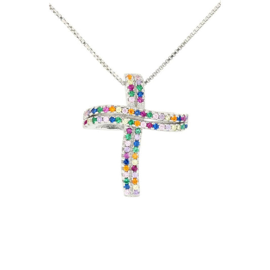 COLLANA CON PENDENTE CROCE REMBOW
